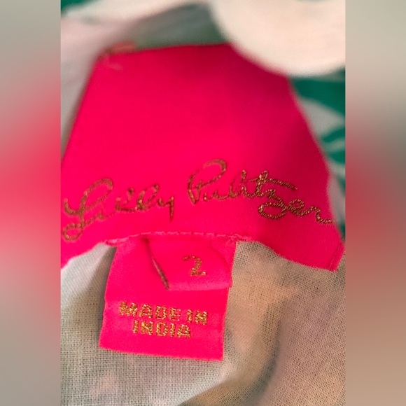 Lilly Pulitzer Pollie Cotton Midi Dress in Botanical Green Safari Print. - Picture 10 of 13